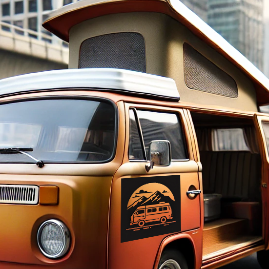 Camper in the Mountains
