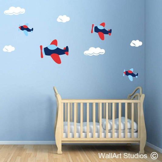Planes & Clouds Wall Art Decals | Planes & Clouds Wall Art Decals | Wall Art Studios UK