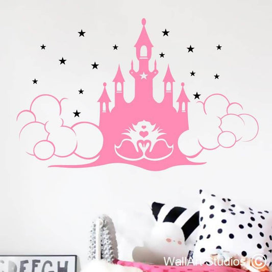 Fairy Castle in the Clouds Wall Art Stickers | Clouds Wall Art Stickers | Wall Art Studios UK
