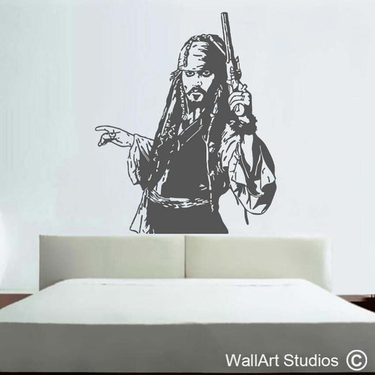 Jack Sparrow Pirates of the Caribbean Decal | Jack Sparrow Pirates | Wall Art Studios UK