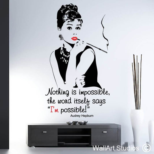 Audrey Hepburn Wall Art Decals | Audrey Hepburn Wall Art Decals | Wall Art Studios UK