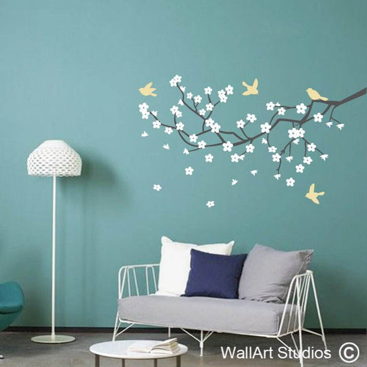 Apple Blossom Branch Wall Art Vinyls | Apple Blossom Branch Wall Art Vinyls | Wall Art Studios UK