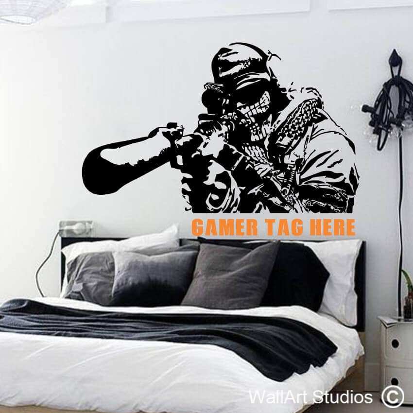 Call of Duty Sticker | Personalised Gamer Decals | Wall Art Studios UK
