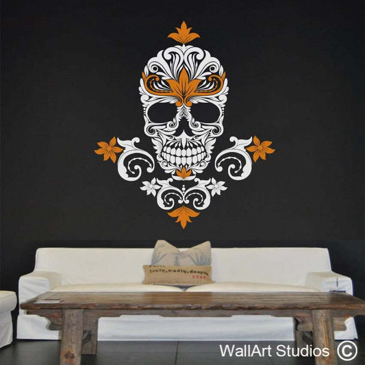 Art Deco Skull Wall Art Stickers | Art Deco Skull Wall Art Stickers | Wall Art Studios UK