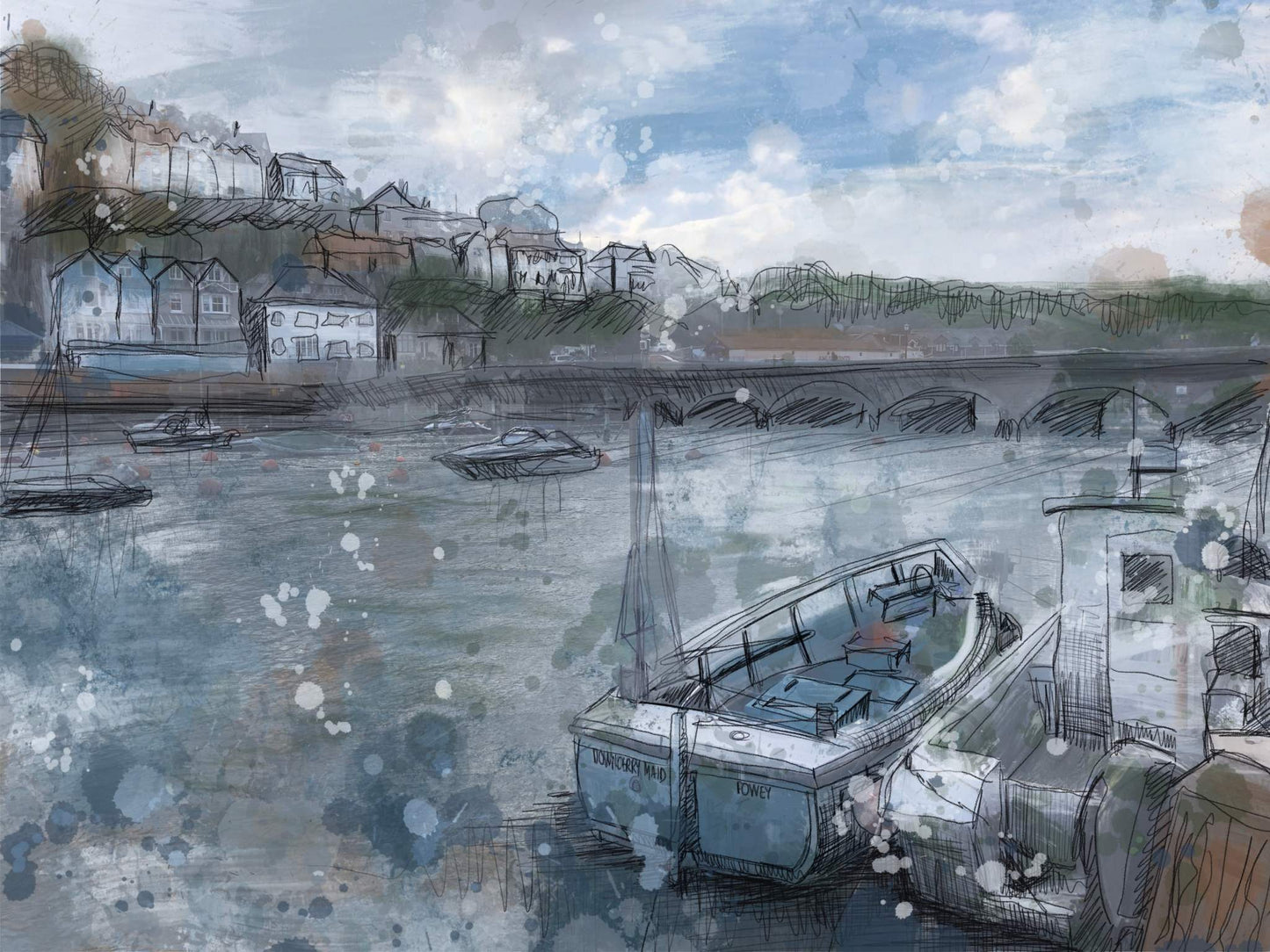 Looe Harbour | Looe Harbour | Wall Art Studios UK