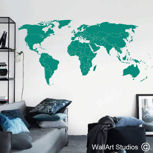 World Map Countries | World Map Countries | Wall Art Studios UK
