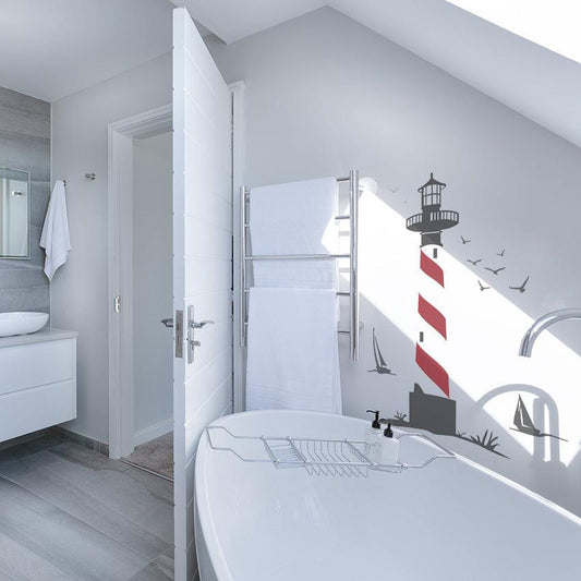 Lighthouse, Birds and Boats | Lighthouse, Birds | Wall Art Studios UK