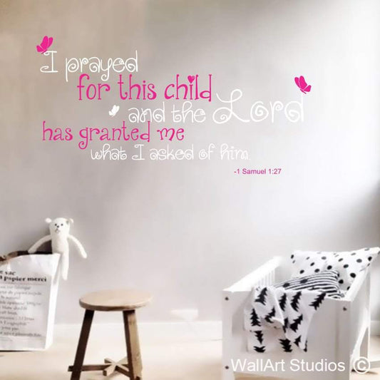 1 Samuel 1:27 Wall Art Stickers | 1 Samuel 1 | Wall Art Studios UK