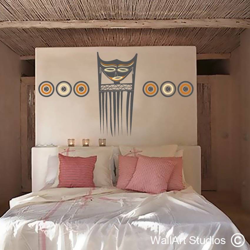 African Mask Wall Art Decals | African Mask Wall Art Decals | Wall Art Studios UK