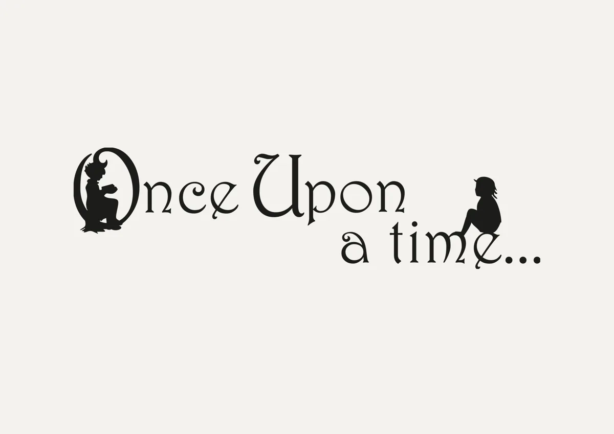 Once upon a time in decorative storybook lettering
