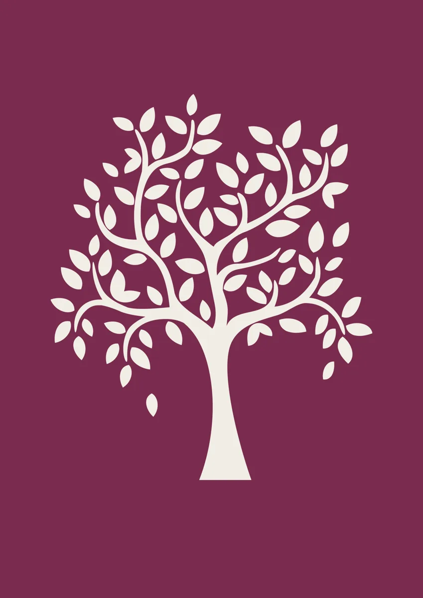 Tree of life with a full rounded canopy of leaves