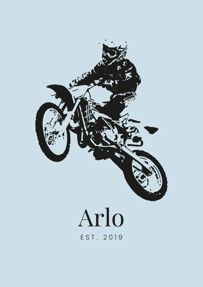 Motocross rider jumping on a dirt bike, silhouette