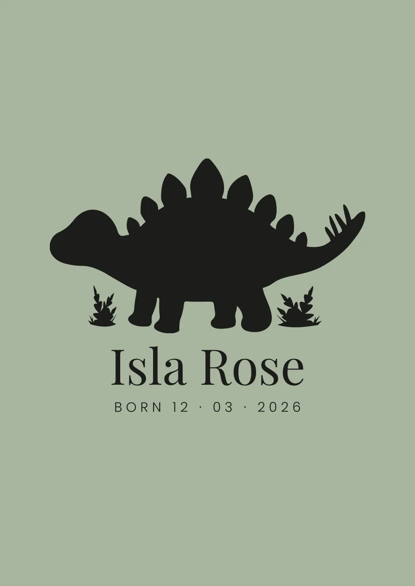 Stegosaurus dinosaur silhouette with back plates and spiked tail